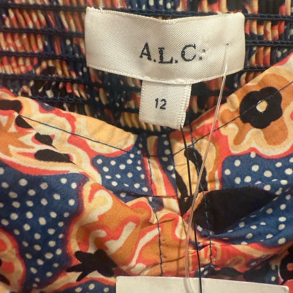 NWT‎ A.L.C. Chandler Top in Dark Navy & Chestnut Size 12 - Picture 6 of 9